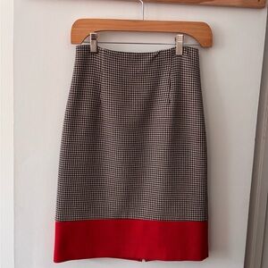 Gingham pencil skirt